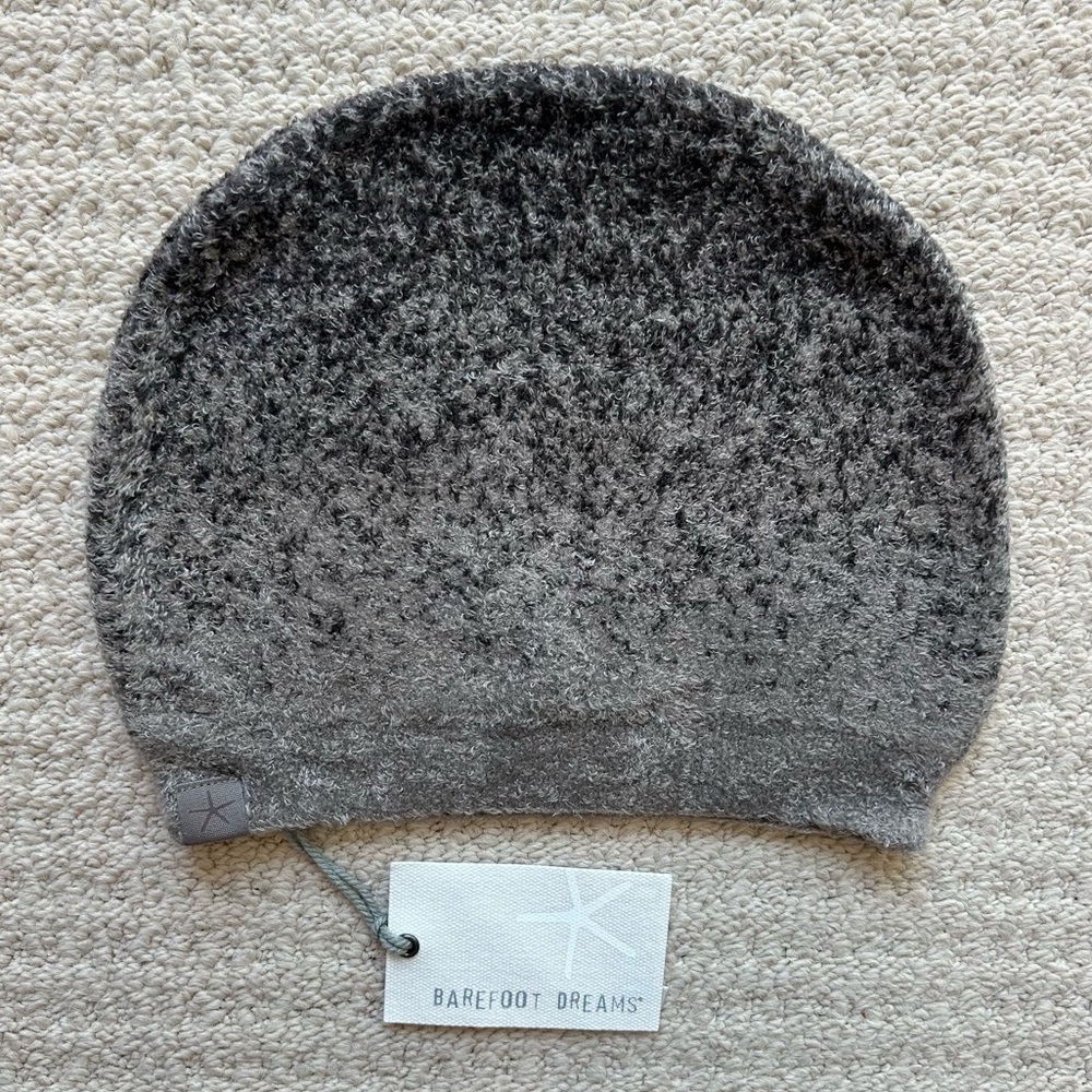 Barefoot Dreams Storm Gray-Dark Brown CozyChic Lite Confetti Beanie